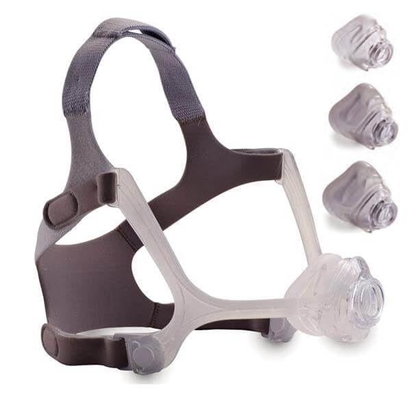 Philips CPAP Wisp SE - ohne Ausatemventil, mit Silikonrahmen & Kopfband - Nasenmaske, Atemmaske