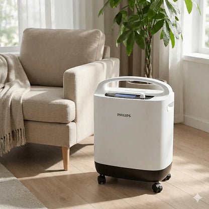 Philips Oxygenate 5 stationärer Sauerstoffkonzentrator (5 Liter O2/min) | Komplettset